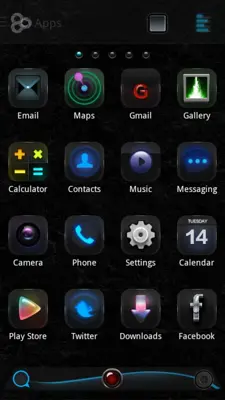 Black Elf GO Launcher Theme android App screenshot 2