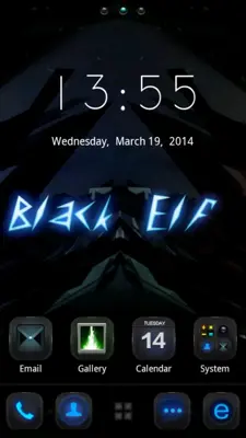 Black Elf GO Launcher Theme android App screenshot 3